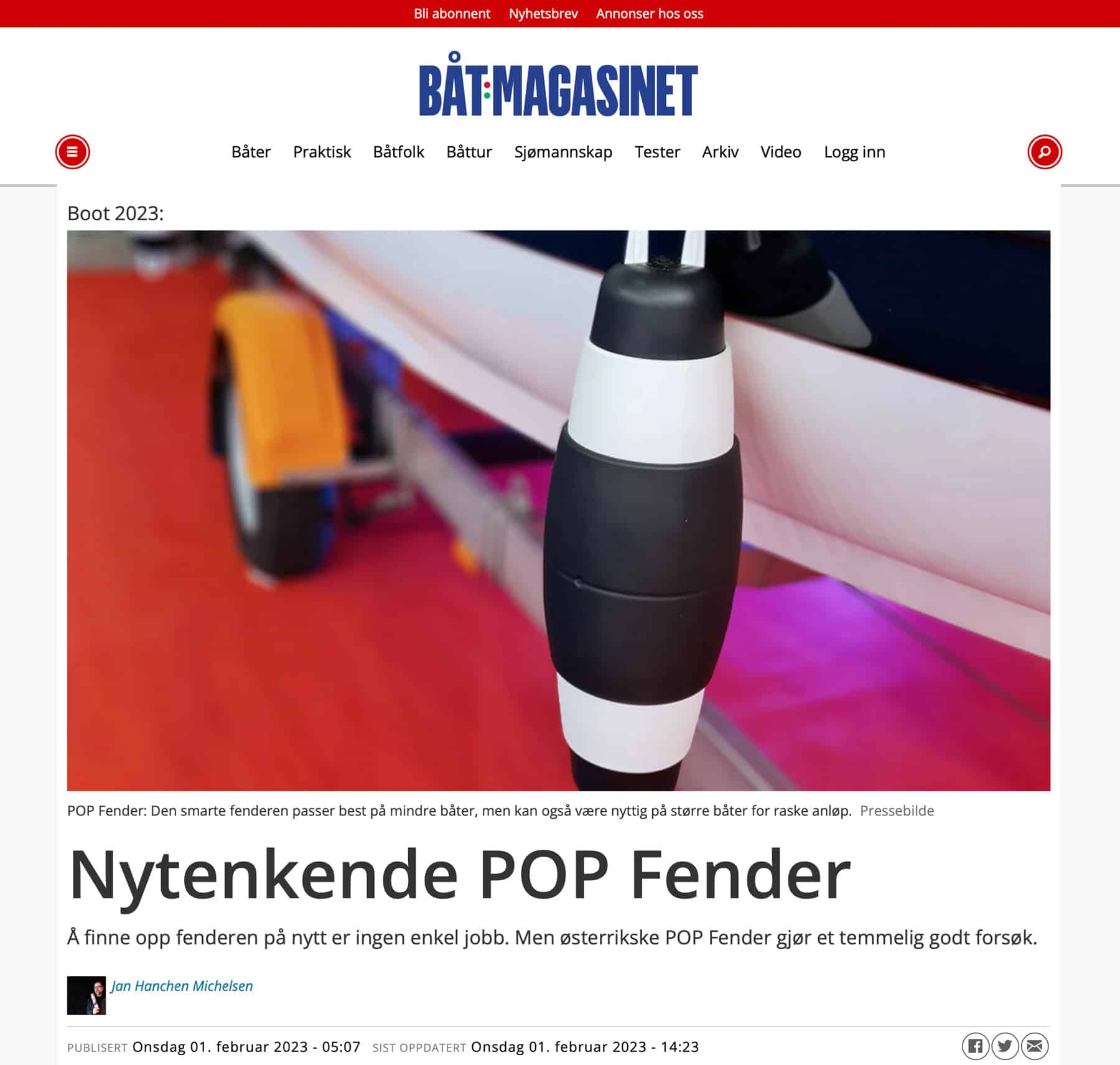 Pop Fender in der Neuen Vorarlberger Tageszeitung